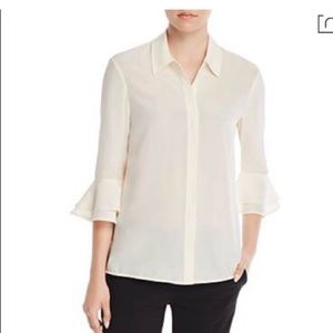 Tory Burch Women's Arianne Tiered Bell Sleeve Silk
Button Up Blouse